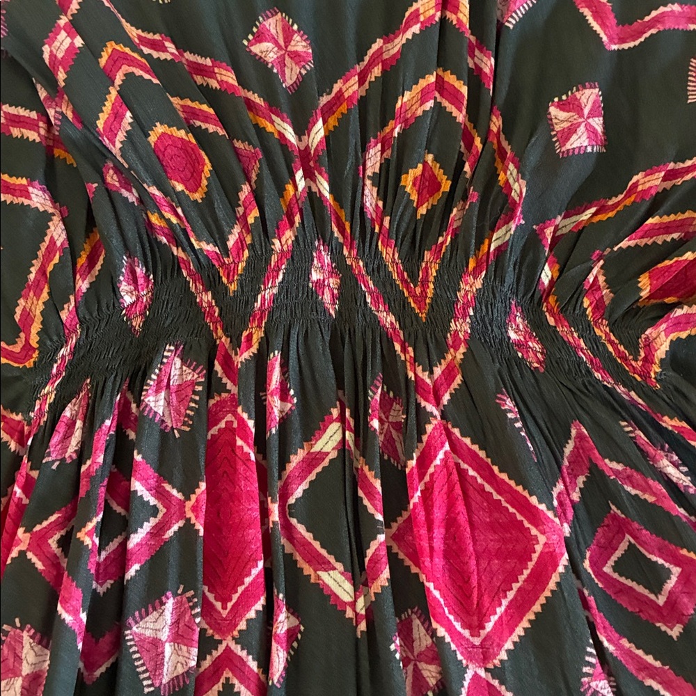 NWOT Elegant Pink & Gray Flowy Maxi Dress- one size fits all - Picture 6 of 9